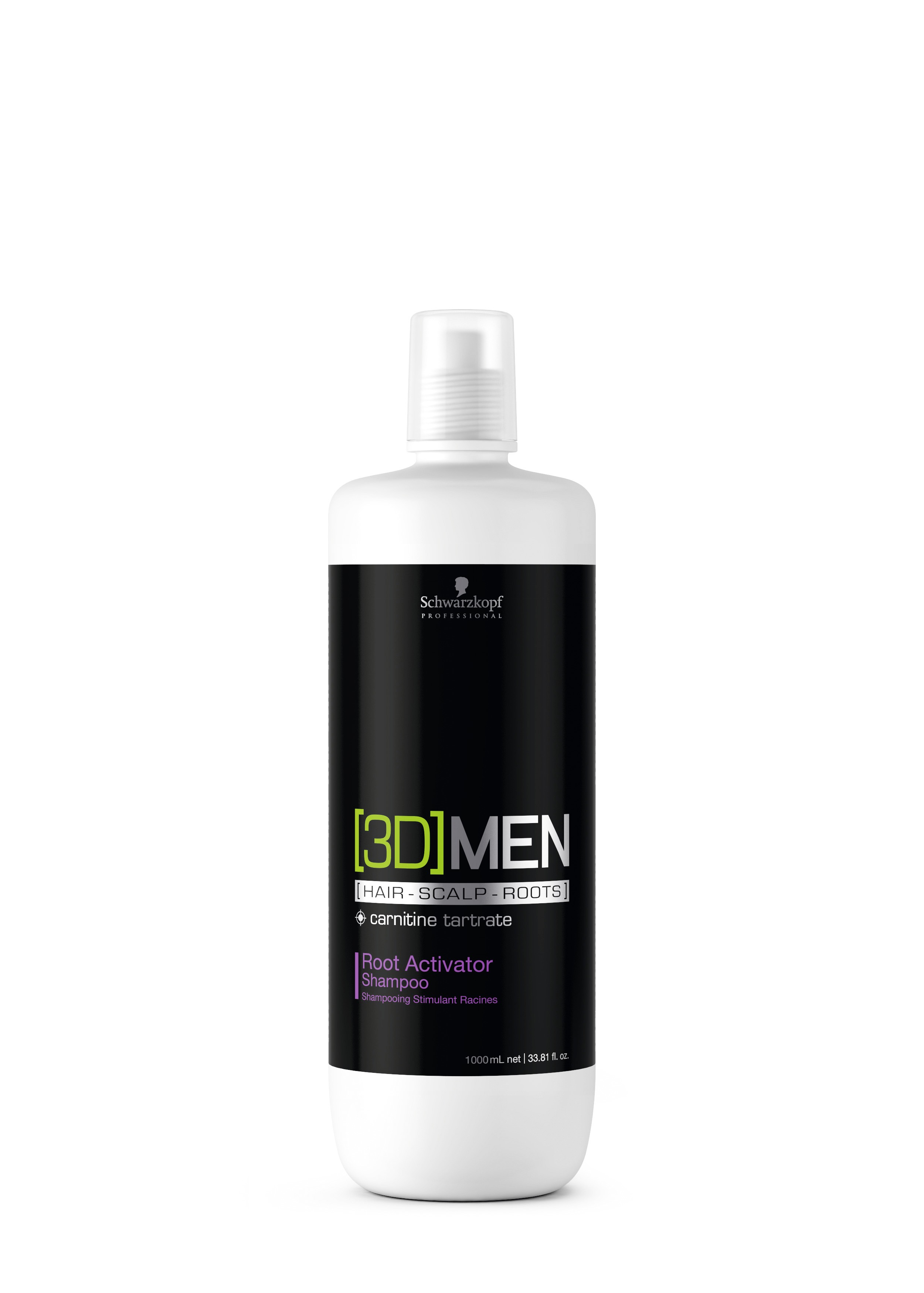 3D Men Champu Anticaida 1000ml Schwarzkopf