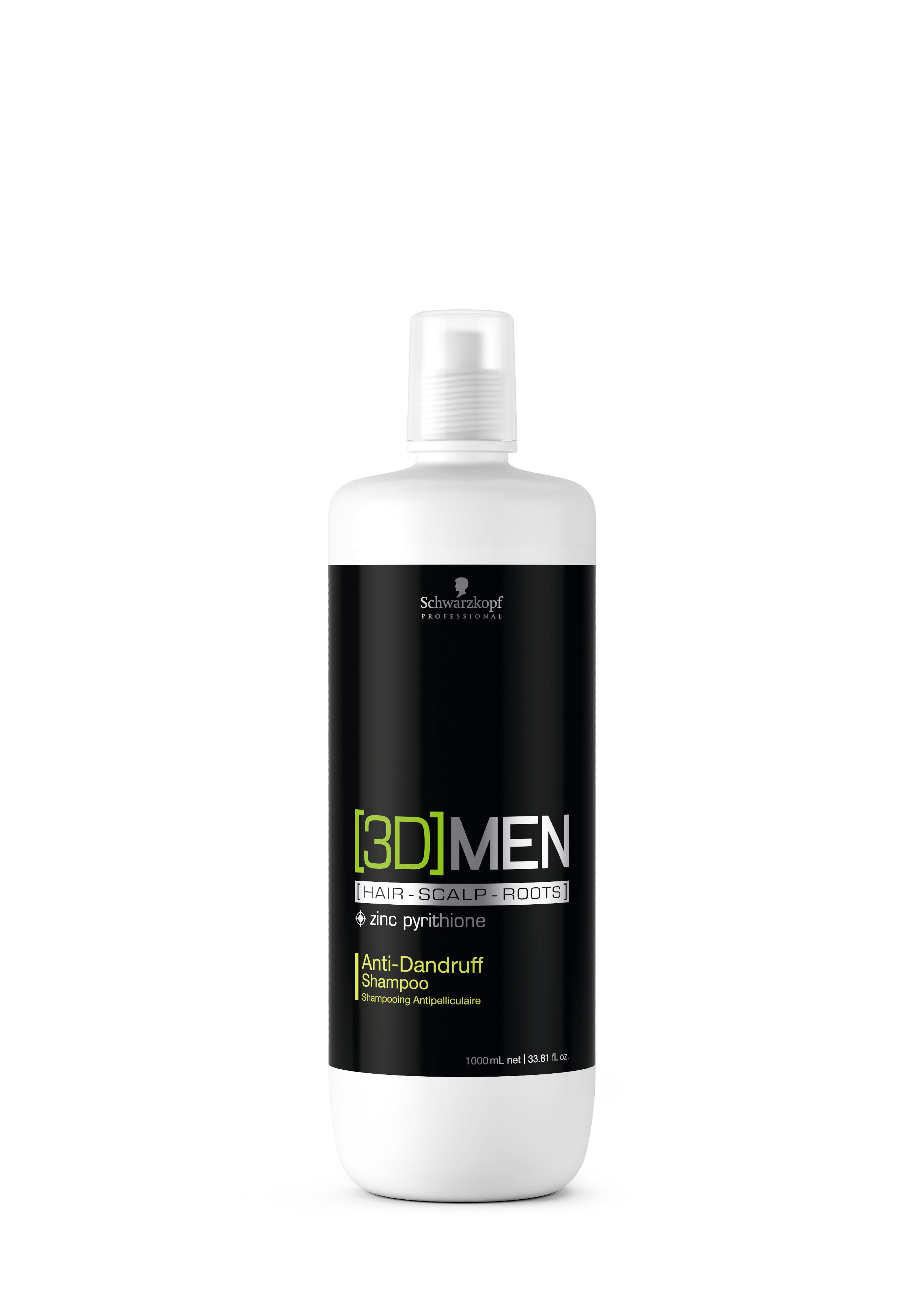 3D Men Champu Anticaspa 1000ml Schwarzkopf