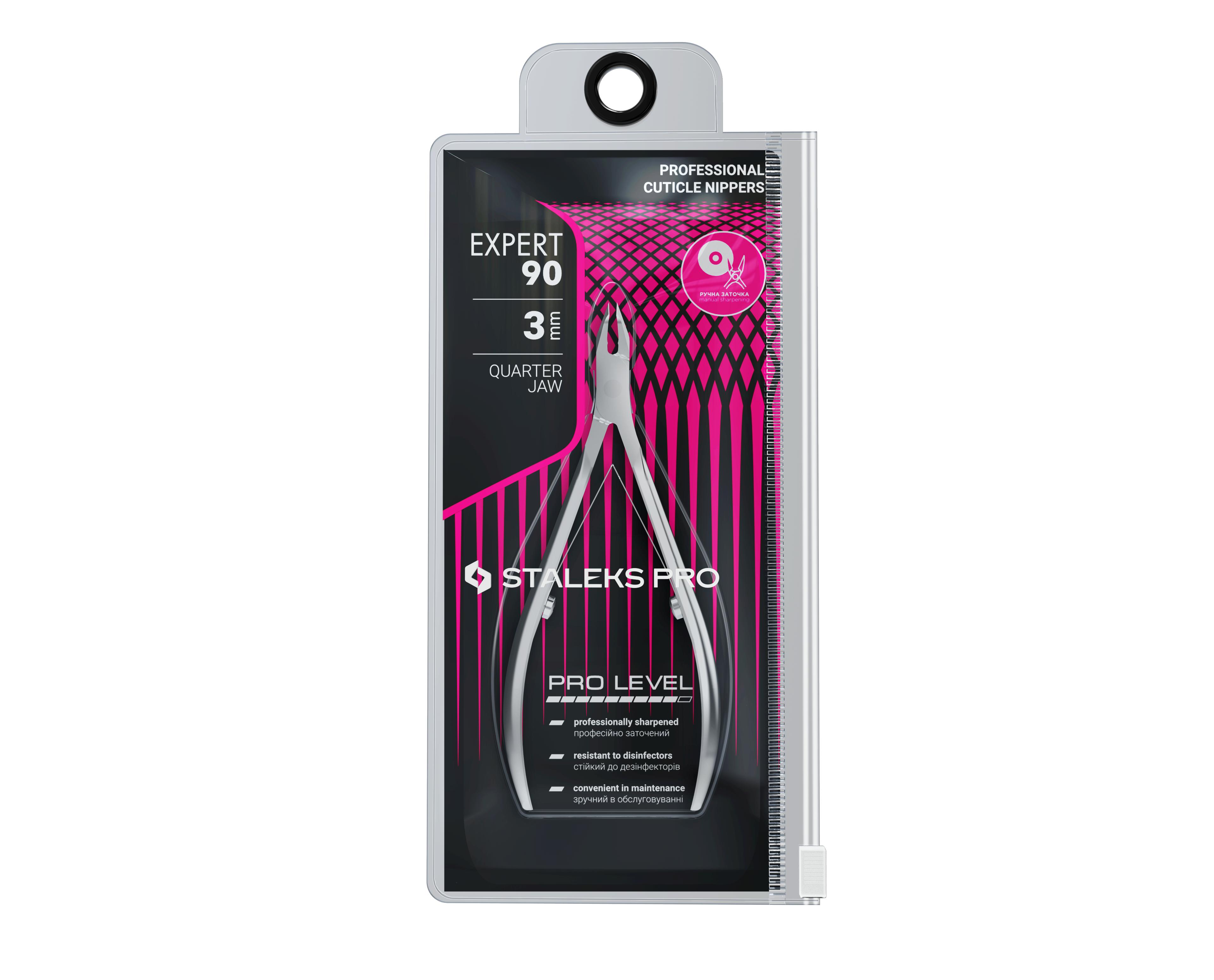 Alicate Cutículas Expert 90|3mm Staleks Pro