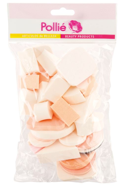 Bolsa 33 Esponjas Maquillaje Variadas Pollie