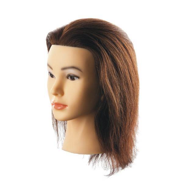 Cabeza Maniquí Pelo Humano 35-45cm Carole