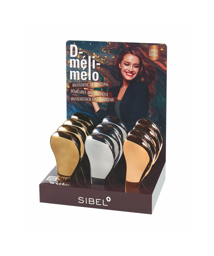 Cepillo Desenredar D-Meli-Melo Metal Glam Sibel