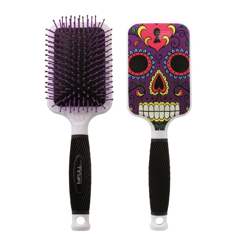 Cepillo Raqueta Calavera Morado Bifull