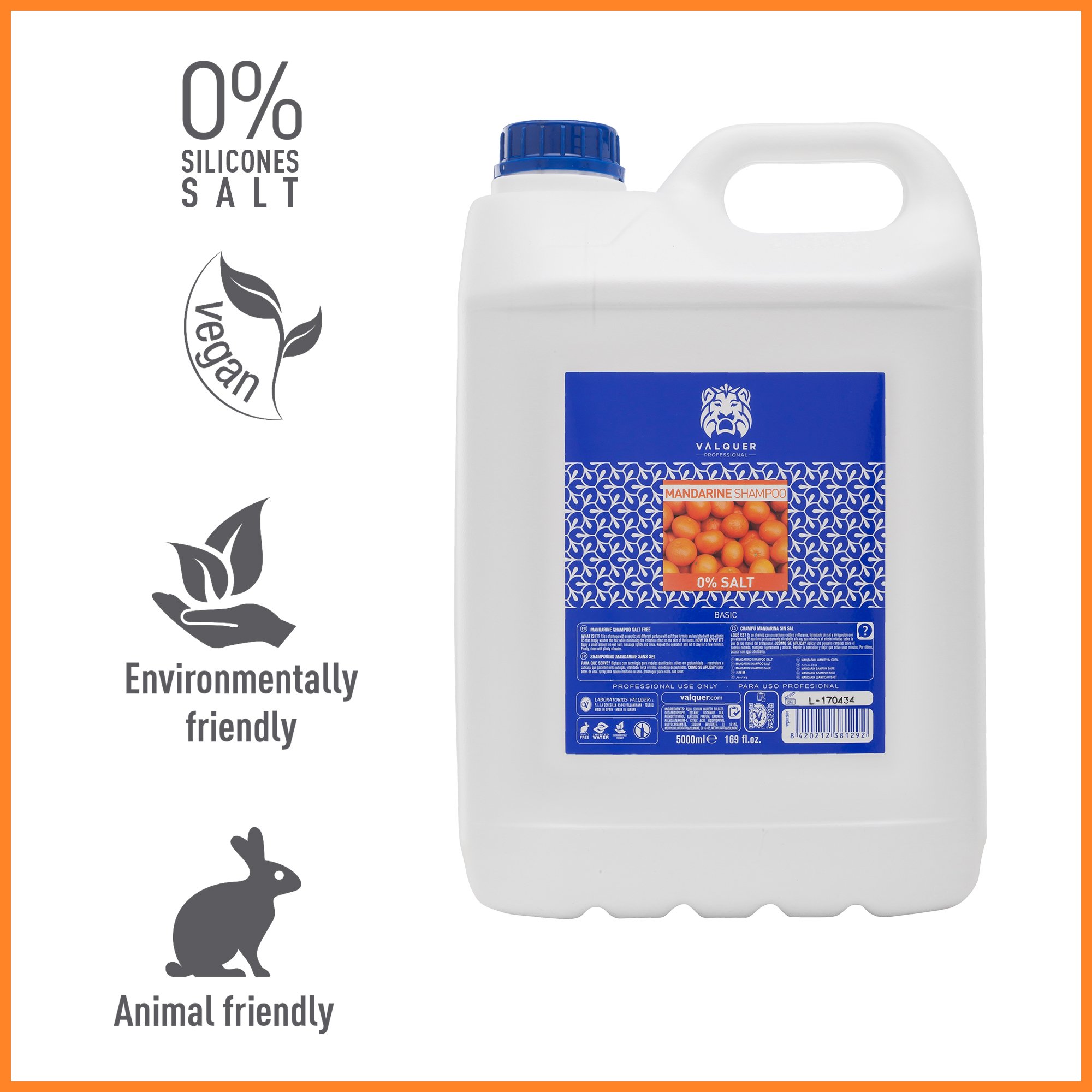 Garrafa Champú Mandarina 5L Valquer