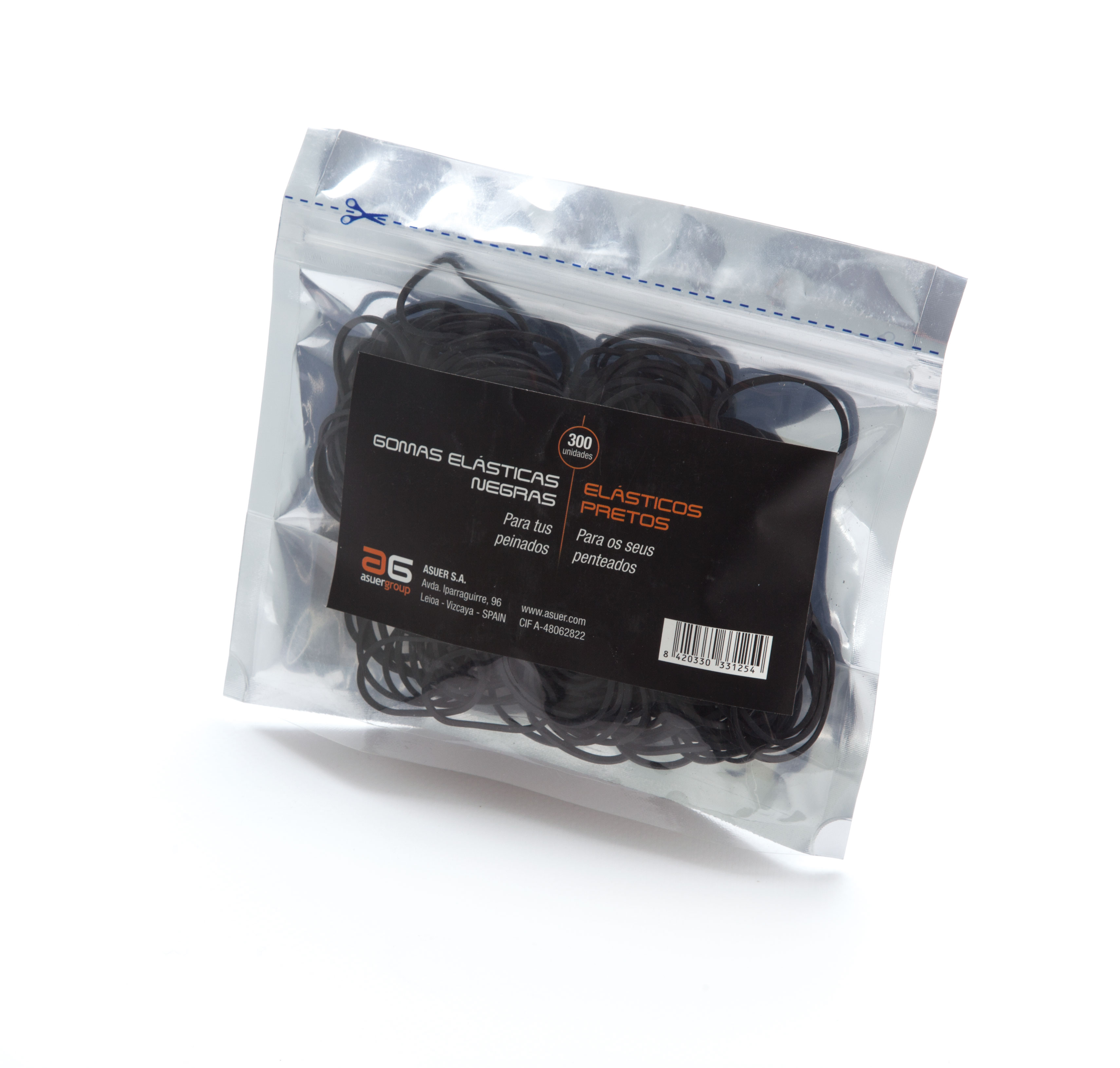 Gomas Elasticas Negras 300uni Asuer