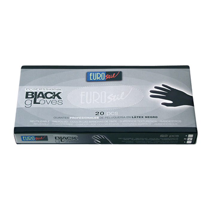 Guantes Latex Negros T/M EuroStil