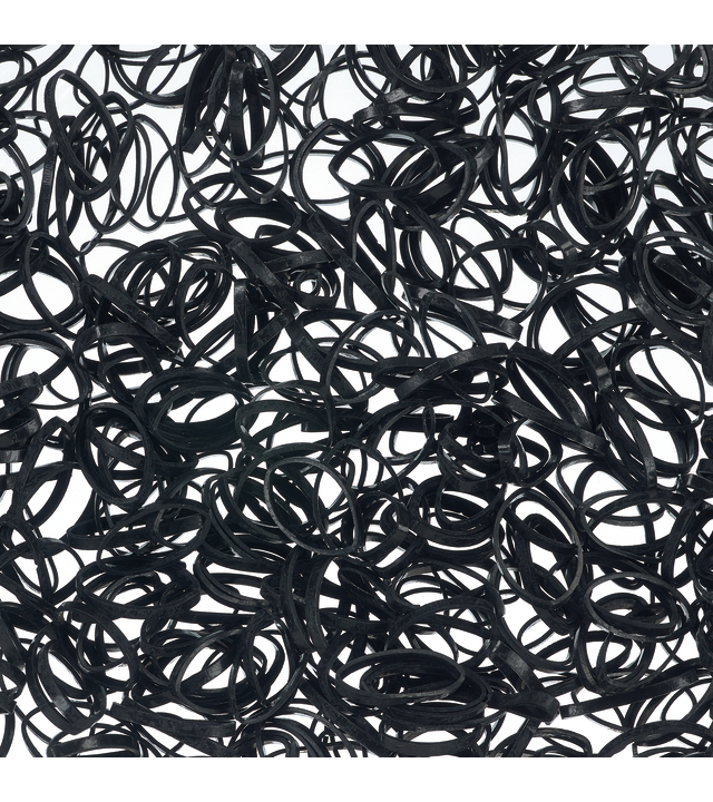 Mini Elasticos Negro 500uni Sibel