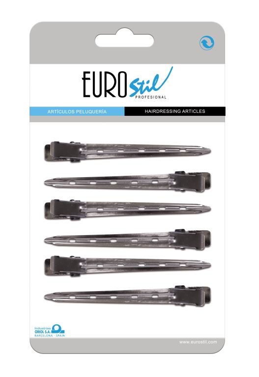 Pinzas Pato Curvadas 6uni EuroStil