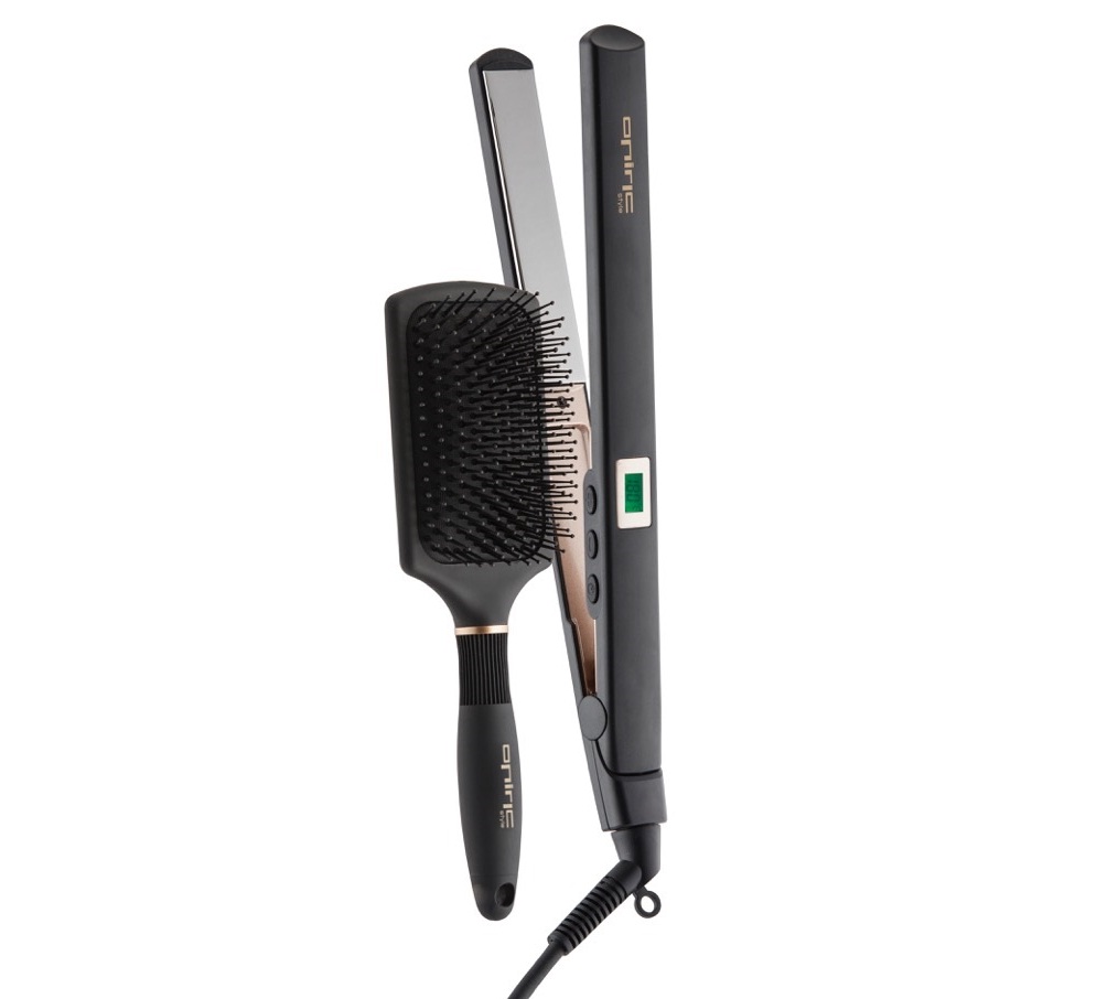 Plancha Holographic Black + Cepillo