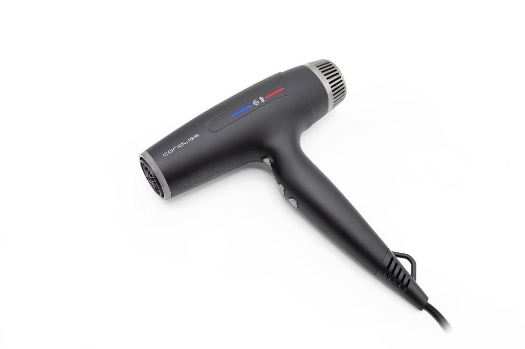 Secador Typhoon Black Chrome Corioliss