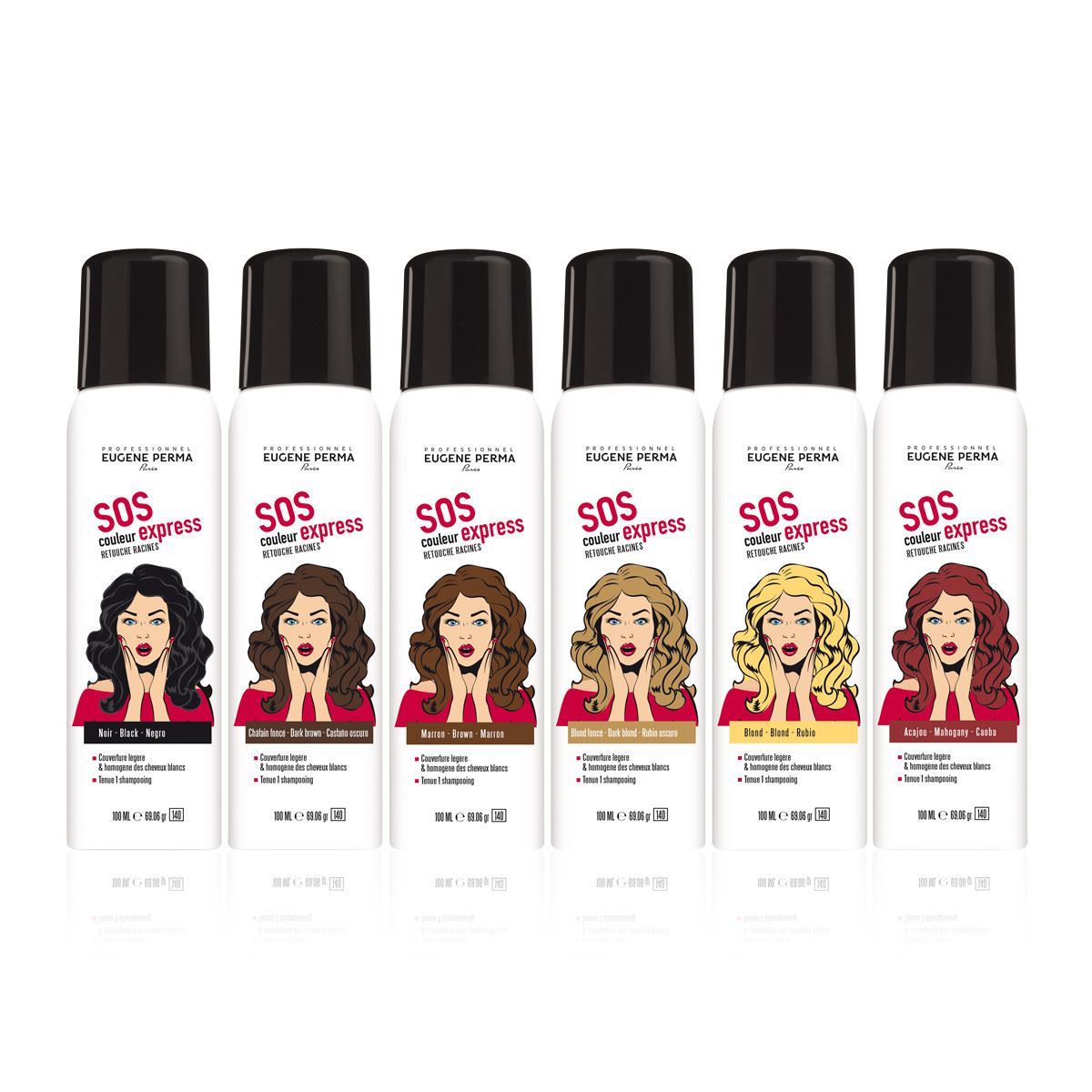 Spray Retoque Negro 100ml Eugene Perma