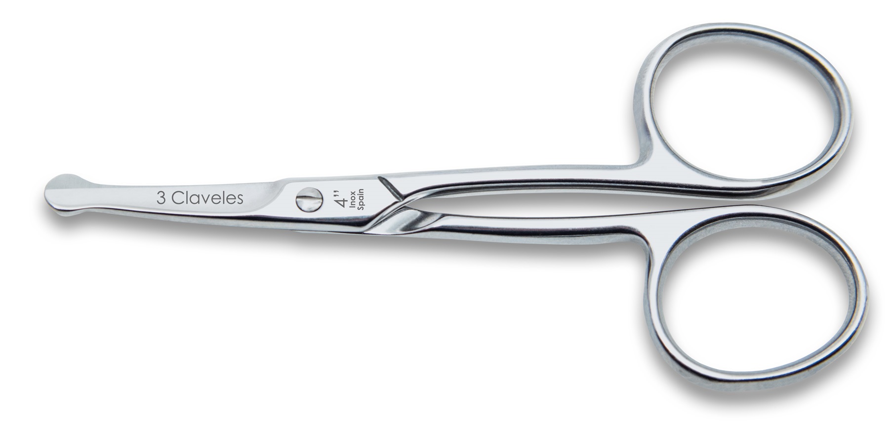 Tijera Bebe Curva 4" 3 Claveles